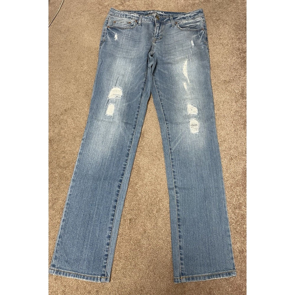 Aeropostale Jeans Women's Light Blue Denim Skinny 10 Reg bayla Distressed